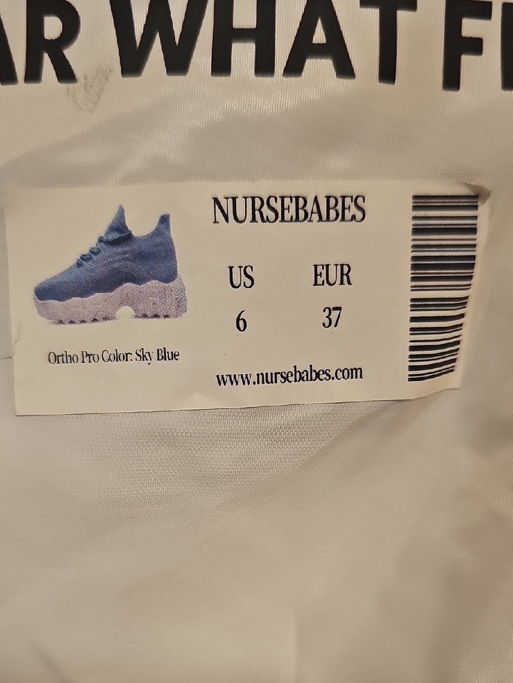 New In Dustbag Nurse Babes Blue Shoes For Woman Size 6 - Picture 8 of 8